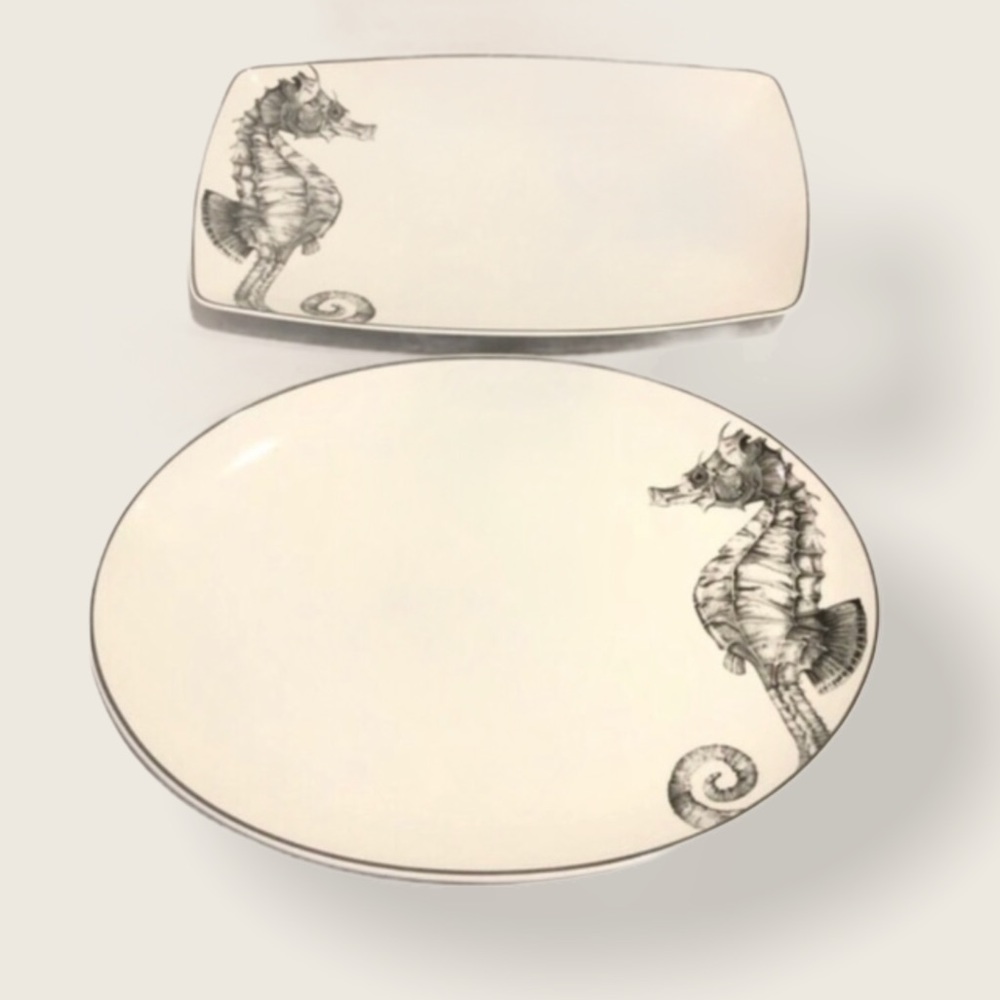 Vagabond House Seahorse Platters Helen Richard